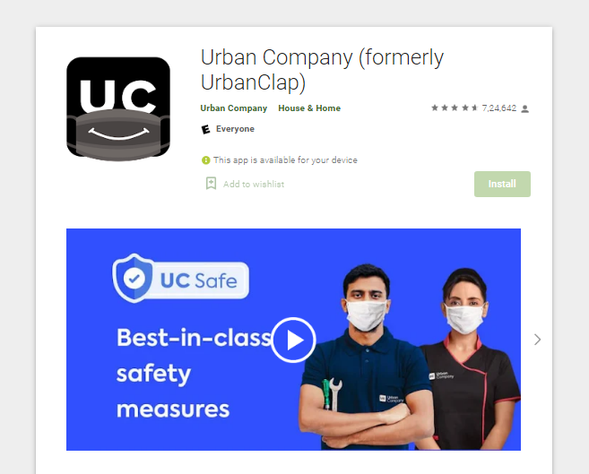 on-demand app- urbanclap
